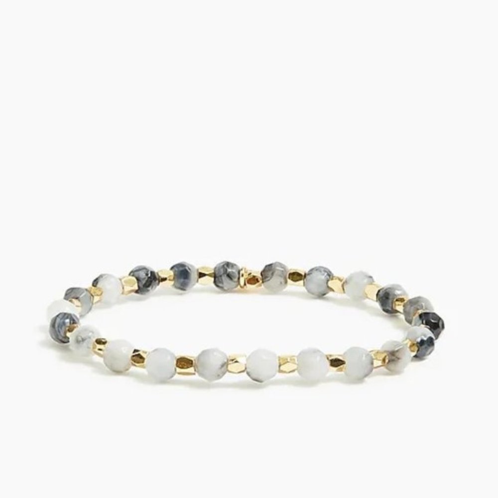 J. Crew Beaded Bracelet Black Grey Pink - Picture 4 of 6